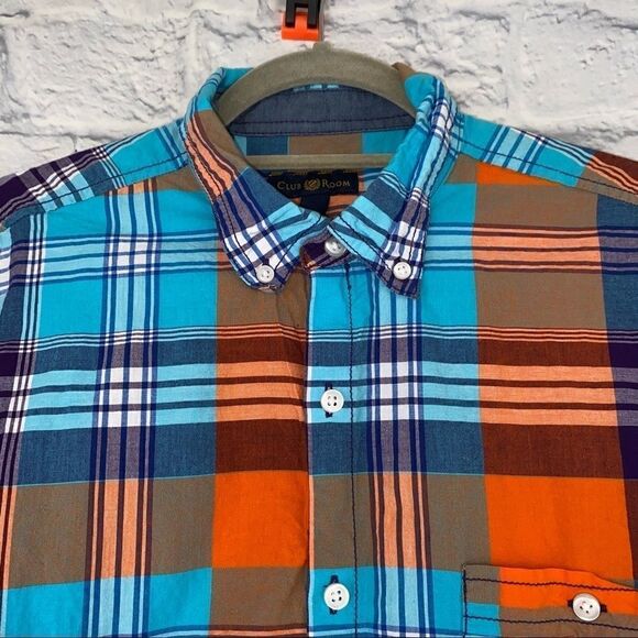 Club room button down plaid shirt sz large - Picture 4 of 6